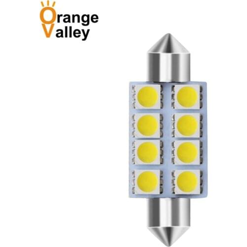 200Pcs High Quality 31mm 36mm 39mm 42mm 8 LED 5050 SMD Car Auto C5W Dome Interior Festoon Bulb Reading Map Light Door Lamp DC12V