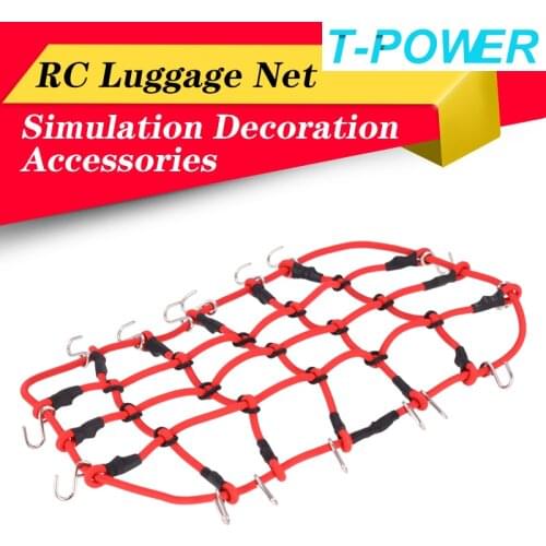 Hot Sale T-power Luggage Roof Rack Net for 1/10 RC Crawler AXIAL SCX10 D90 D110 Traxxas TRX-4 Trx4 Rc Car Accessories Parts