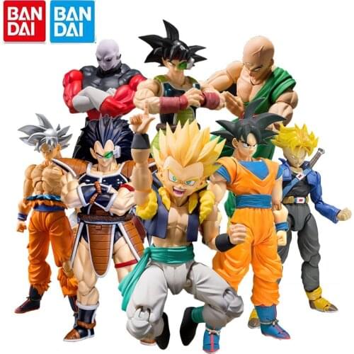 Bandai Original Dragon Ball Z SHF Anime Figures Son Goku Vegeta Gohan Zamasu Piccolo Trunks Action Figure Model Kids Gift Toy