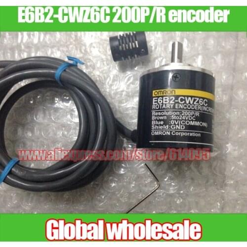 Free shipping 5-24V incremental rotary encoder ABZ / encoder E6B2-CWZ6C 200P/R / for Omron rotary optical encoder