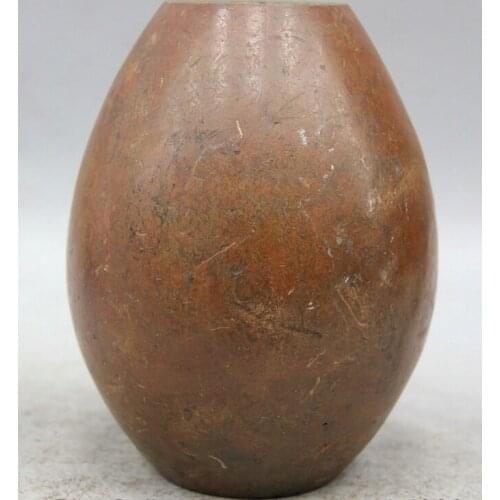 FREE Shipping 6" Archaic Chinese Dynasty Palace Purple Bronze Gallipot Drug Pot Jar Crock