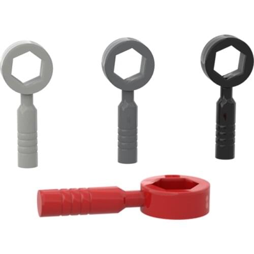 BuildMOC Compatible Assembles Particles 55300 Round Wrench For Building Blocks Parts DIY electric Educat