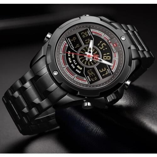 NAVIFORCE New Men Watch Top Luxury Brand Waterproof Quartz Men’s Wristwatches Sports Analog Digital Male Clock Relogio Masculino