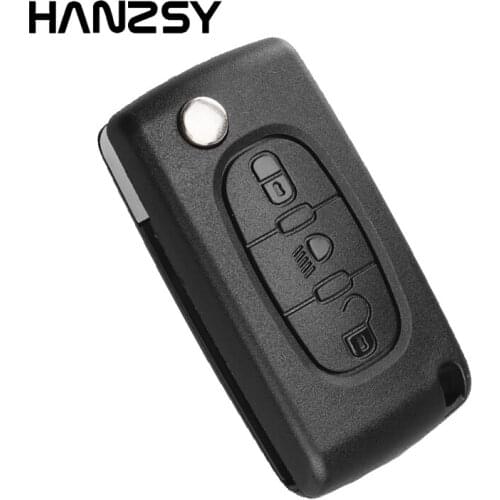 3 Buttons Remote Flip Key Shell Case Cover For PEUGEOT 107 207 307 308 406 408 with Groove blade CE0523 Car Key Cover Case