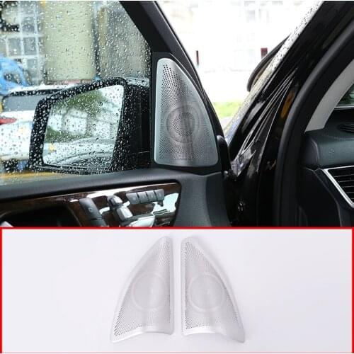 Aluminum alloy Car Door Audio Tweeters Speaker Cover Decoration Trim Sticker For Mercedes Benz ML GL GLE GLS Class Accessories