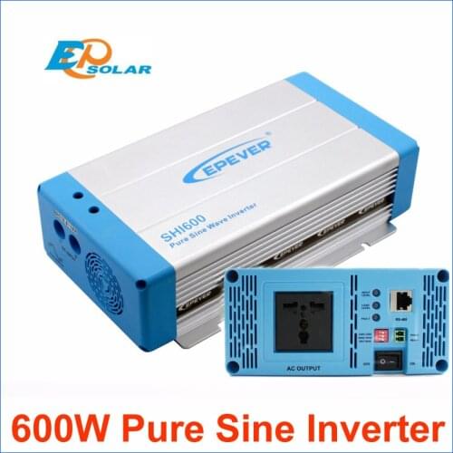 SHI600 Off grid tie pure sine wave inverter 600W power invertor convert DC 12V/24V input 220V 230V output EPEVER