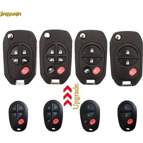 Jingyuqin 20pcs Remote Car Key Fob Shell For Honda Odyssey Rigeline Accord CRV Civic Uncut Blade 3/4/5/6 Buttons Flip Case