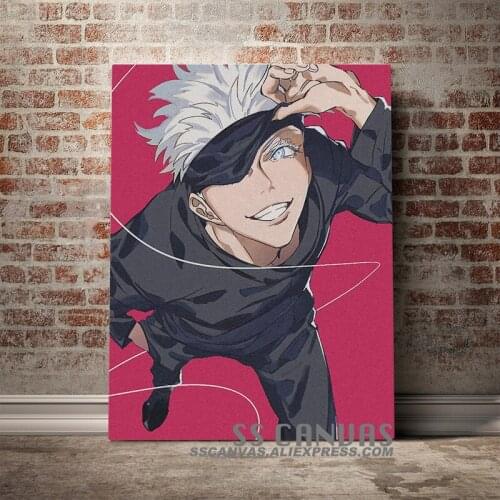 Satoru Gojo Anime Jujutsu Kaisen Canvas Painting Decor Wall Art Pictures Bedroom Study Home Living Room Decoration Prints Poster