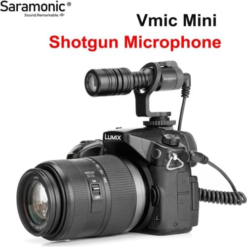 Saramonic Vmic Mini Microphone Super-Cardioid Shotgun Condensador Microfone Mic for Nikon Canon DSLR Camera Android Smartphone