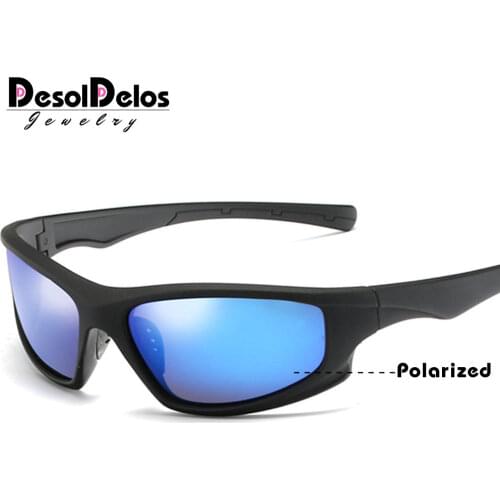 2019 New Polarized SunglasseS Men UV400 Anti-glare Sun Glasses Black PC Frame Outdoor Sport Goggles De Sol Gafas P1045
