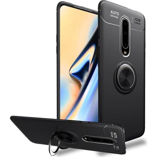 360 Degrees Rotation with Ring Grip Holder kickstand Soft TPU Phone Case Cover for oneplus 7/1+7