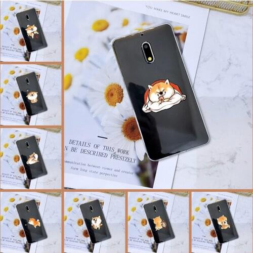Soft Silicone Phone Case For Nokia 7 Plus X71 X6 Nokia 6 5 3 2 Cute Dog Kawaii Shiba Inu Back Cover For Nokia 1 Plus 2 3 5 6 8 9
