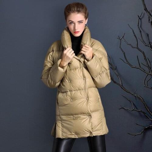 2021 Autumn And Winter New Luxury High-end Fashion Padded Womens White Duck Down Slim Down Jacket Commuter