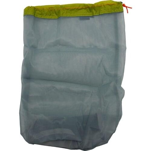 Drawstring Mesh Stuff Storage Bag for Tavelling Camping Fishing Sports