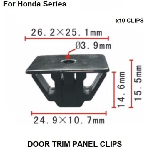 Car Styling 10x Headlight To Grille Spacer Bracket #10 Screw Grommet Nylon Nut Clip For Honda / Nylon Retainer Clip New