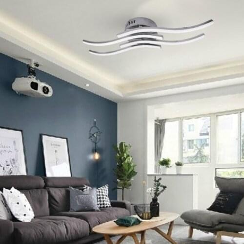 24W 12W 18W LED Ceiling Light Ceiling Lamp AC85-265V Modern Curved Design 2/3/4 Lights for Bar Restaurant Bedroom Living Room