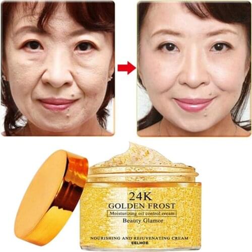New 24K Gold Serum Face Cream Whitening Moisturizing Oil Control Anti-Aging Remove Wrinkles Collagen Hyaluronic Acid Cream