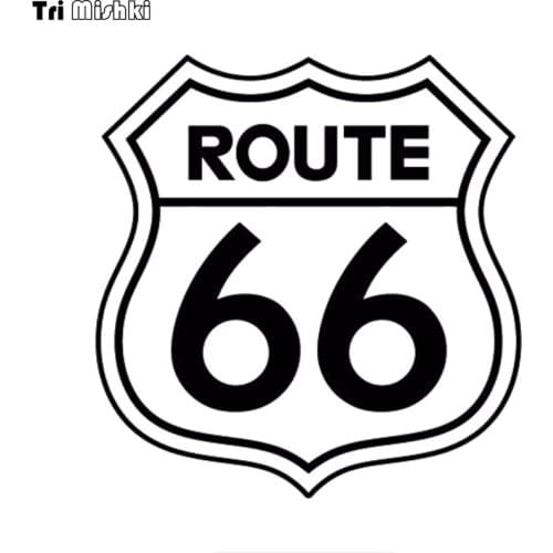 Tri mishki HZX1333 US road ROUTE 66 car sticker Vinyl Decals Waterproof sticker on Car Body Rear Window