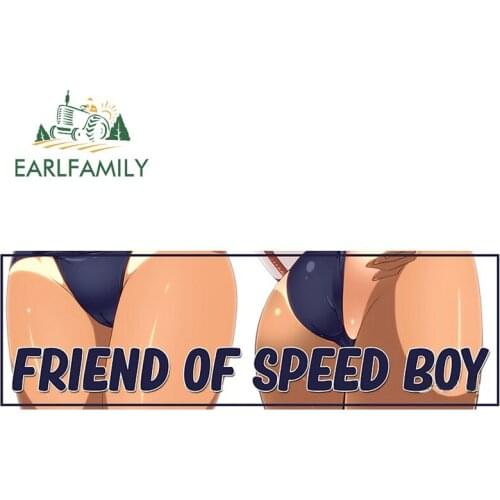 EARLFAMILY 13cm x 4.2cm for Anime Sexy Slap Vinyl Car Stickers Funny Decal Motorcycle Trunk Windshield Laptop Sticker For JDM RV