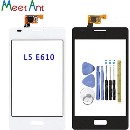 High Quality 4.0" For LG Optimus L5 E610 E612 and Dual E615 Touch Screen Digitizer Sensor Outer Front Glass Lens Panel