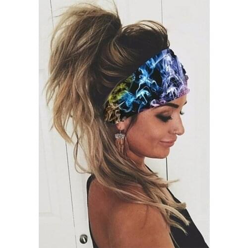 2021 Women Girls Summer Hair Bands Print Headbands Fashion Vintage Cross Turban Bandage Bandanas HairBands Hair Accessories New