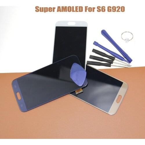 1pcs For Samsung Galaxy S6 G920 G920i G920F G920W8 LCD Super AMOLED Replacement With Touch Screen Digitizer New