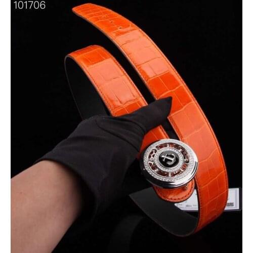 100% genuine crocodile skin men belt shinny high glossy crocodile belly skin top quality hardware with toppest levels quality