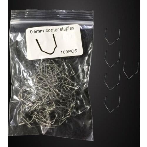 100 Pcs/Set 0.6mm Wave Flat Hot Staples For Plastic Stapler Repair Welder