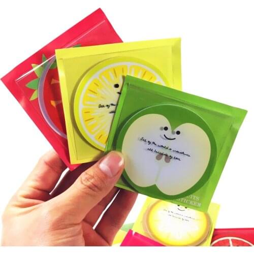 2pack Round colored fruit cross-section pattern memo notes N times Paper office School Supplies