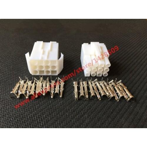 20 Sets Female And Male Small Tamiya Connector Kits Mini Tamiya EL 4.5MM Socket Plug With 12 Way 12 Pin