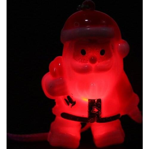 40PCS/Lot LED Night Light Santa Claus Pendants Child Xmas Gift Table Christmas Tree Decations