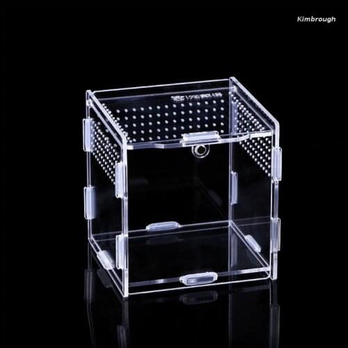 A0NA Clear Breeding Case Insect Feeding Box for Spiders Lizards Scorpions Centipedes