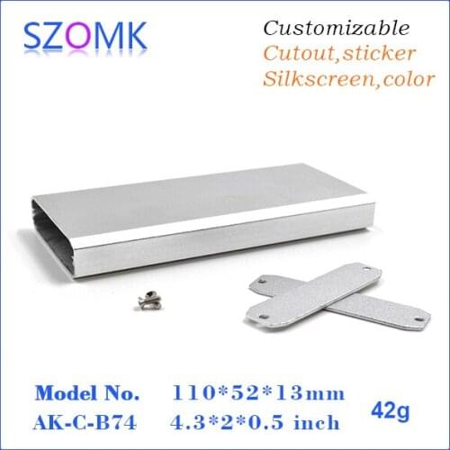Aluminum extrusion manufacturer aluminum case electronics (10 pcs) 110*52*13mm electronic projects box electronics, housing box