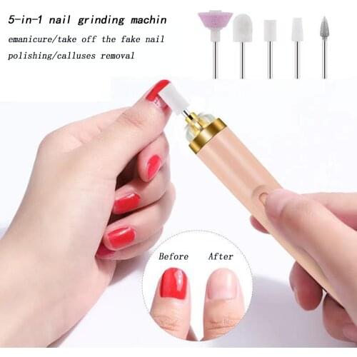 5 In 1 Professional Electric Nail Drill Machine Manicure Machine Electric Nail Art Tool Usb Rechargeable Pen Nail Drill Tool