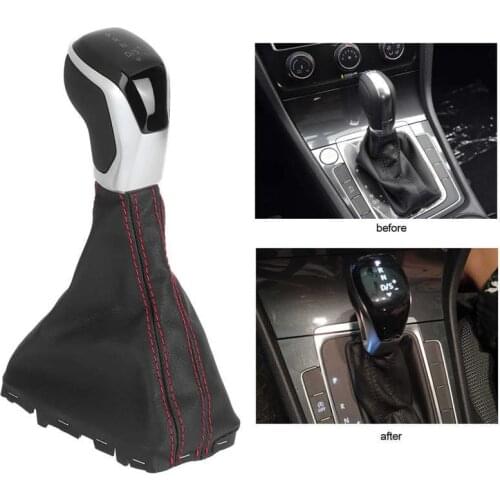 MQB DSG Automatic LED Gear Shift Knob and Boot W/ Wire Fit for Volkswagen R MK7/7.5 2013-2020 LHD Auto accessories