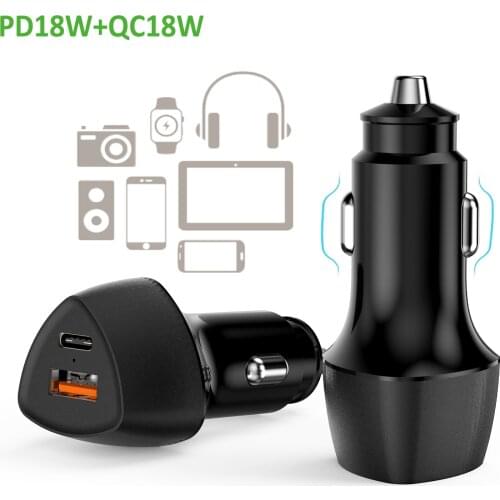 Sundaree 36W Quick Charge QC 3.0 USB A Type C Fast Car Charger for Xiaomi Iphone 12 11 10 8 7 6 X XS Samsung Galaxy s7 s8 s9 s10