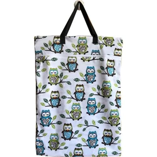 MUMBABY Large Hanging Wet/dry Cloth Diaper Pail Bag for Reusable Diapers or Laundry