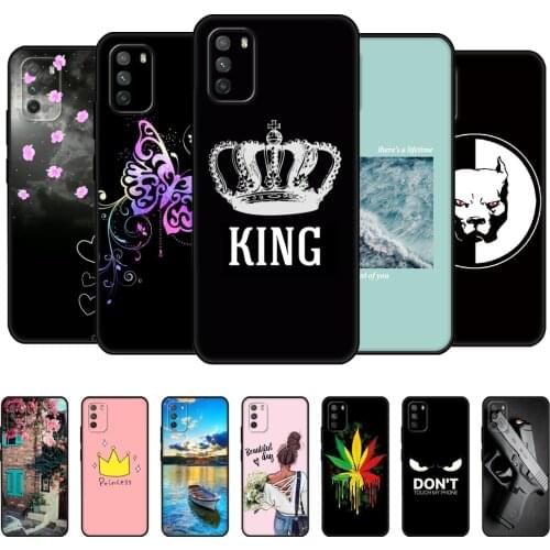For Xiaomi Poco M3 Case 6.53" Silicon Soft Phone Back For Poco M3 M 3 PocoM3 Cover Bumper Global POCOPHONE Funda black tpu cases