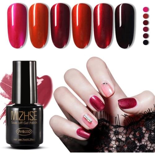 MIZHSE Mirror Series Nail Art Gel Nail Polish Multi-Color Semi Permanent Nail Varnish Base Top Coat UV LED Gel Varnish Soak Off