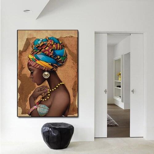 African Art Beauty Decorative Canvas Decoration Painting Wall Poster Picture Living Room Decoration Interior Home Decor