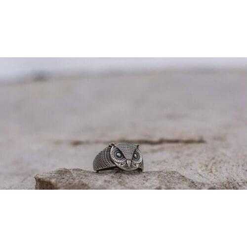 Wholesale Retro Owl Ring Animal Ring Adjustable Free Size gift idea-12pcs/lot