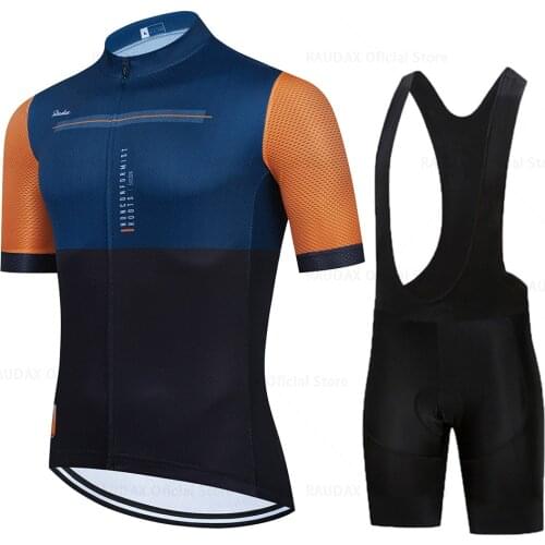 Cycling Clothing2021 Raudax Summer Breathable Black Cycling Jersey Set Mountain Bike Quick Dry Bicycle Wear Men Ropa De Ciclismo