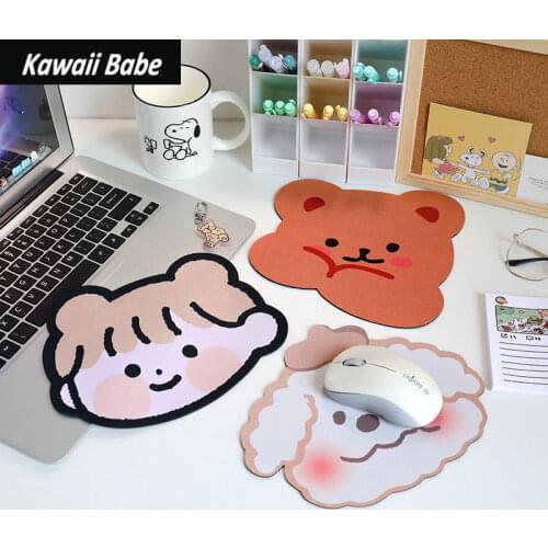 Lovely Animal Mouse Pad Kawaii Bear Desk Mat Pads Waterproof Office Decoration Cup Mat Antislip Girls Boys Cute Stationary
