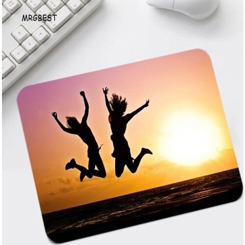 Square Sunset HD Printed Mouse Pad Gamer Heat Transfer Rubber Mice Mats In Big Promotion