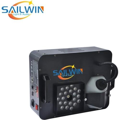 Hot 1500W Digital 21pcs*3W RGB Mixing LED Colorful UP Fog Machine For Wedding Effects Event Party,8-10Meter With 8CH