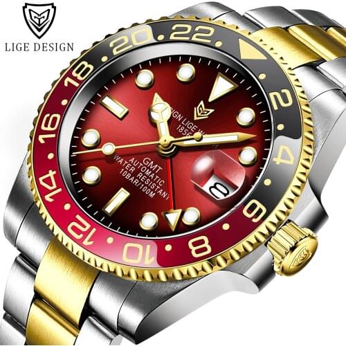 LIGE 2020 New Fashion Mens Mechanical Watch Automatic Tourbillon Luxury Clocks Business Watches Men Stainless Steel Wristwatch