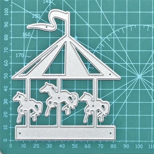 YaMinSanNiO Carousel Metal Cutting Dies for Scrapbooking DIY Photo Album Embossing Folder Stencil Paper Maker Decor Craft Dies