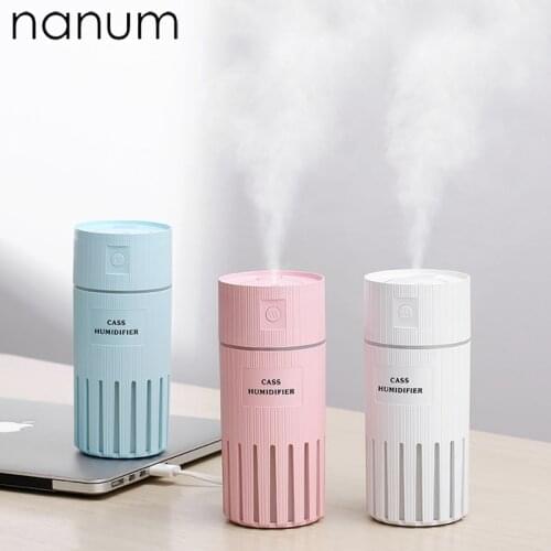 Mini Cass Humidifier Essential Oil Diffuser 320ml Aroma Lamp LED Night Light USB Ultrasonic Fogger Car air freshener