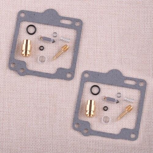 2Sets Motor Carburetor Repair Rebuild Kit Float Bowl Gasket Fit for Yamaha XV750 Virago XV1100 1988-1993 1994 1995 1996 1997