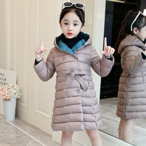 2021 New Brand Children Girl Jacket Thick Long Winter Warm Coat Fashion Parka Hooded Outerwear Clothes For Kids Girls Clothing